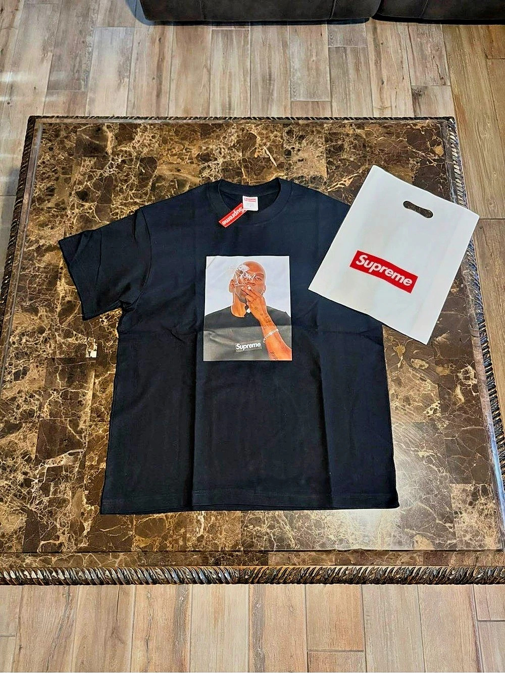 Supreme Michael Jackson Tee Black Short Sleeve T-Shirt